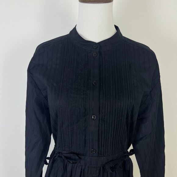 NWOT SEE BY CHLOÉ Long Sleeve Mini Shirt Dress Black Size 38 - Picture 3 of 12